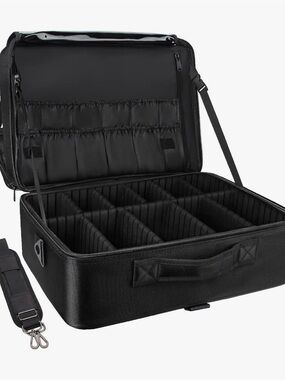 Black professional makeup artistry bag